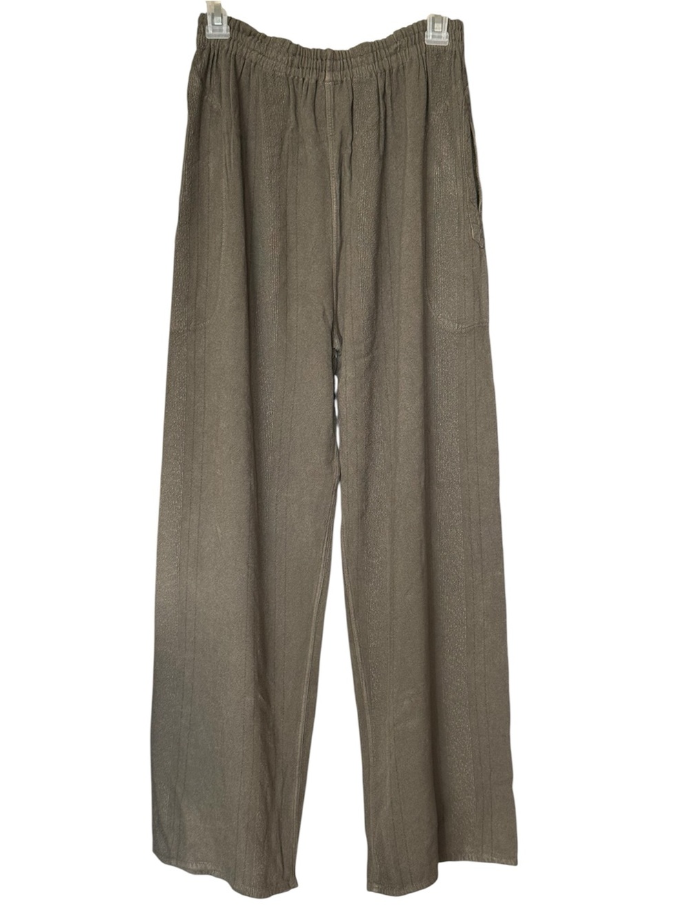 Olive Wide-Leg Elastic Women’s Pants from Witch’s Estate Sale Super Cute Size L